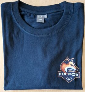 T-SHIRT CZARNY DLA FIX FOX